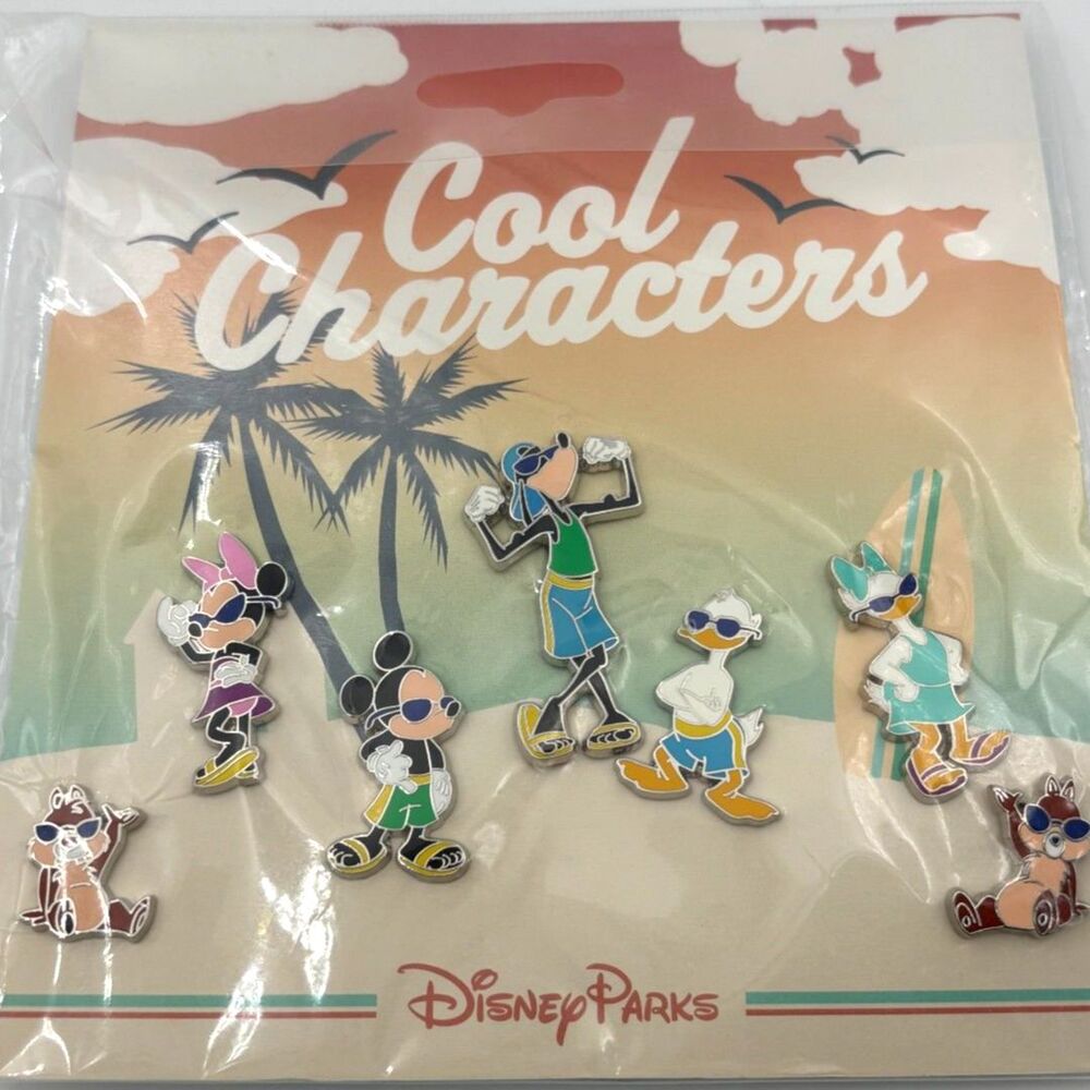 Disney Trading Pins 7 COOL CHARACTERS Mickey Goofy Minnie & more-New!